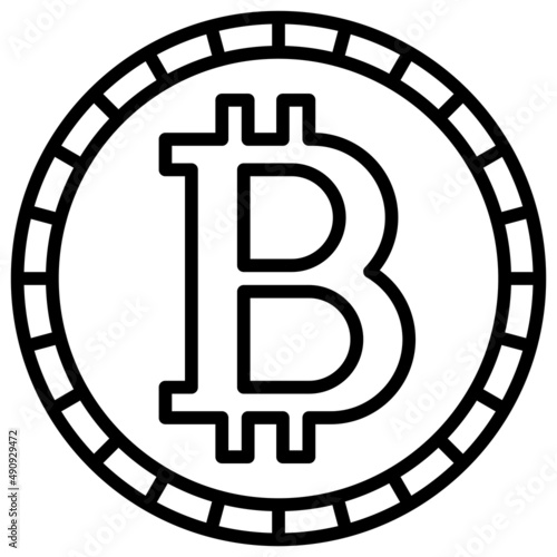 Bit coin icon, Crypto related vector illustration