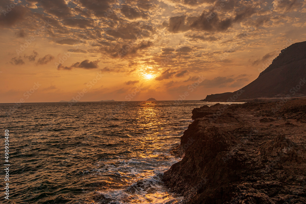 Djibouti sunset view on Seven Brothers Islands
