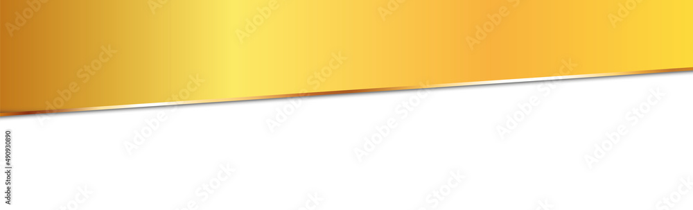 gold colored ribbon banner with gold frame on white background gold colored ribbon banner with gold frame on white background