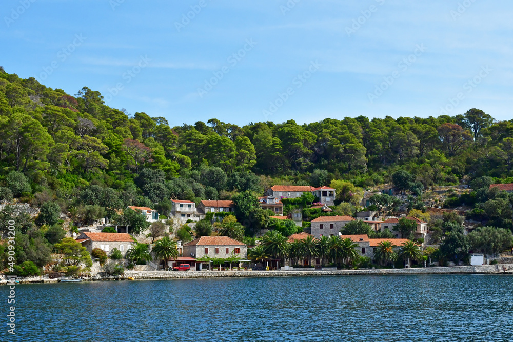 the Mljet island, Croatia- september 3 2021 : picturesque island in summer