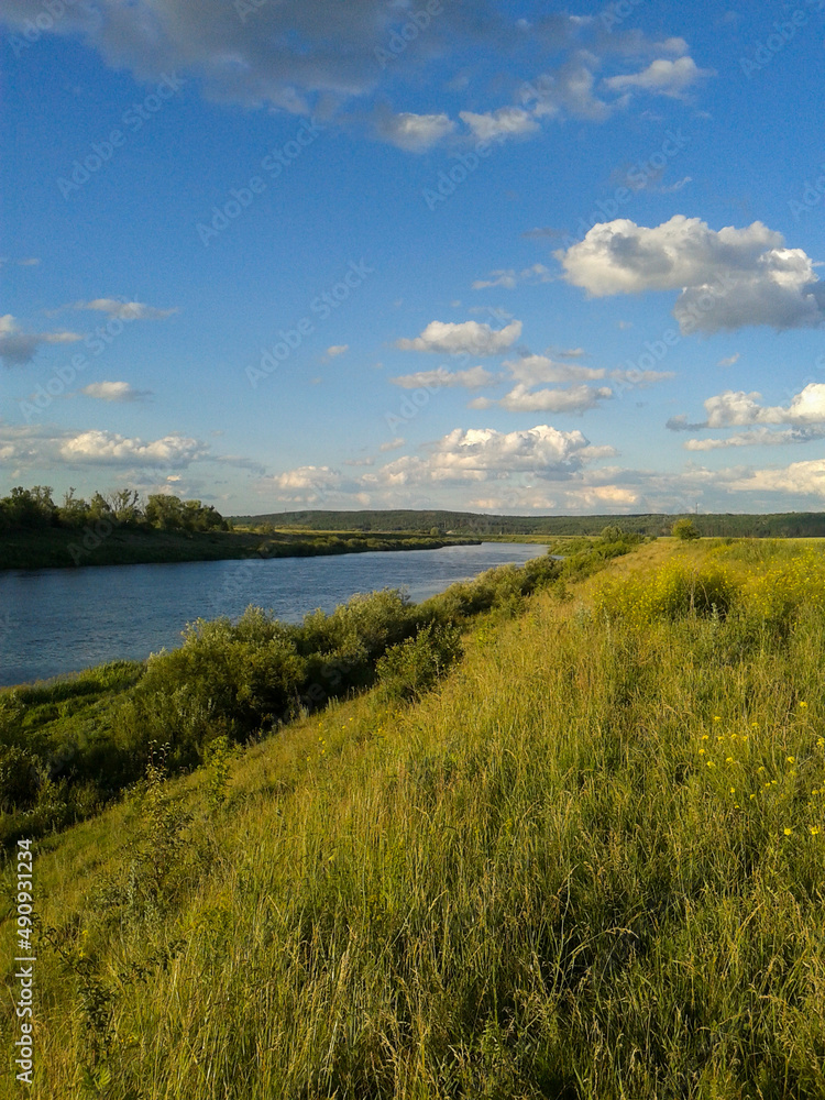 rivers in the summer in the Lipetsk region