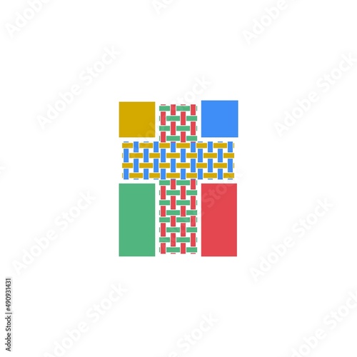 Christian cross logo design isolated on white background