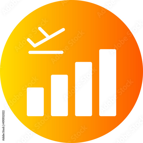 takeoff gradient icon