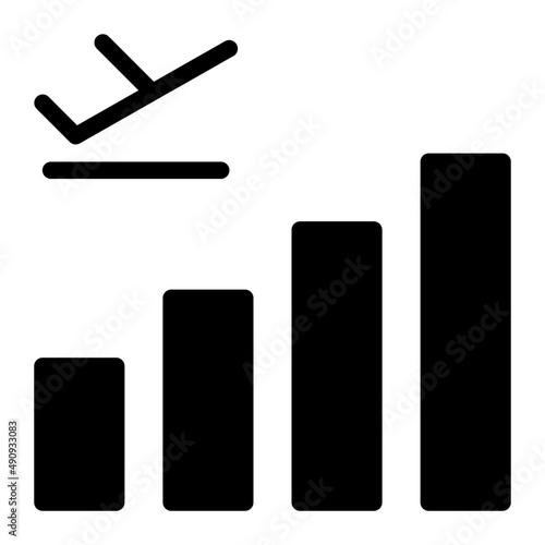takeoff glyph icon