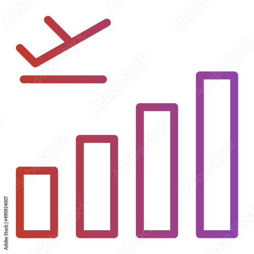 takeoff gradient icon