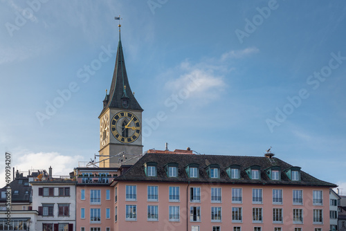 St Peters Church Tower - Zurich, Switzerland