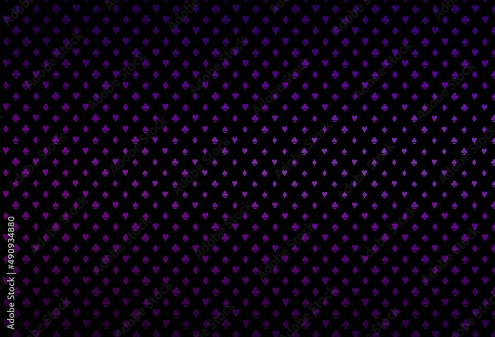 Dark purple vector cover with symbols of gamble. Dark purple vector cover with symbols of gamble.