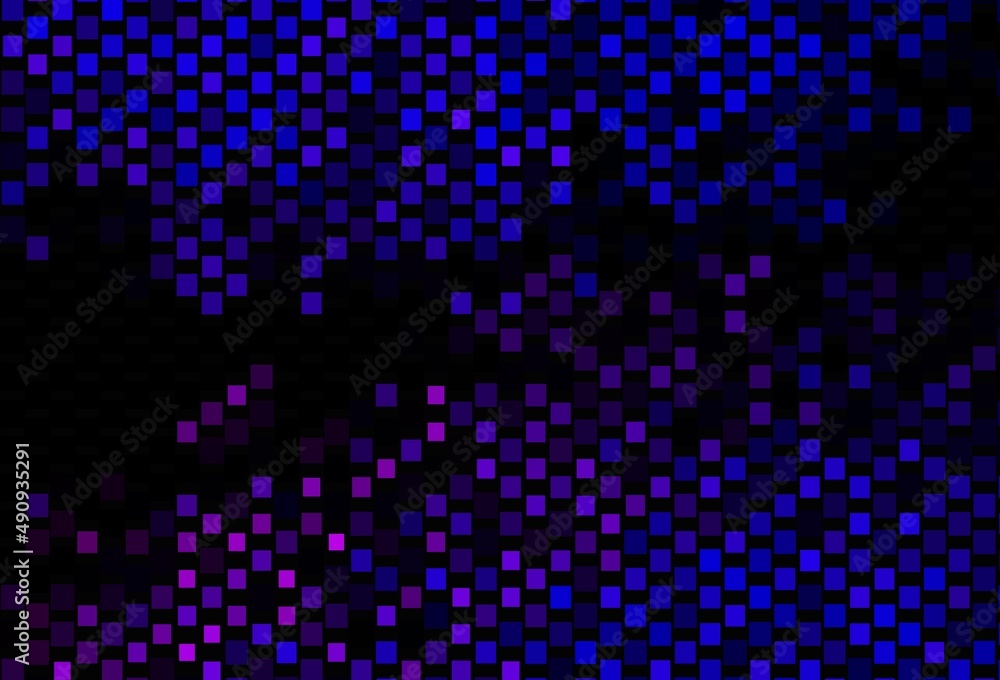 Dark Pink, Blue vector layout with rectangles, squares.