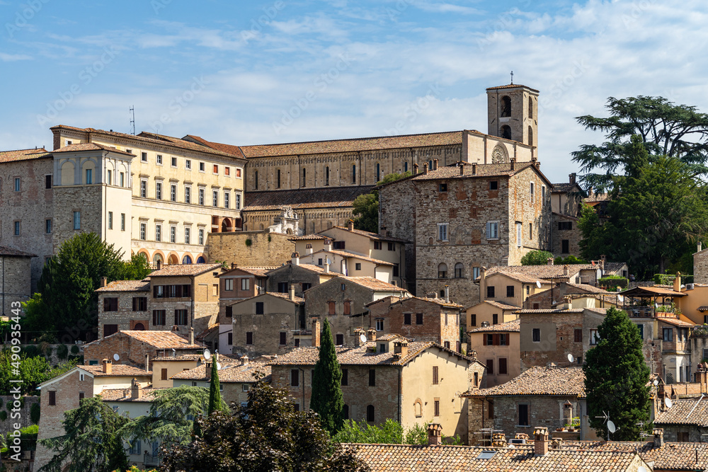 View of Todi, a beautiful town and popular tourist destination, Umbria region, Italy