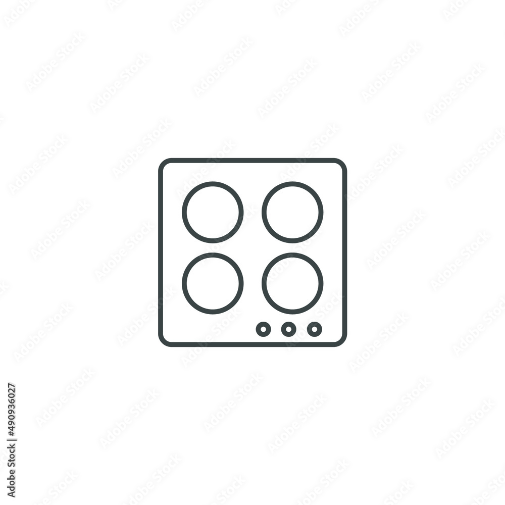 electric hob icons symbol vector elements for infographic web electric hob icons symbol vector elements for infographic web