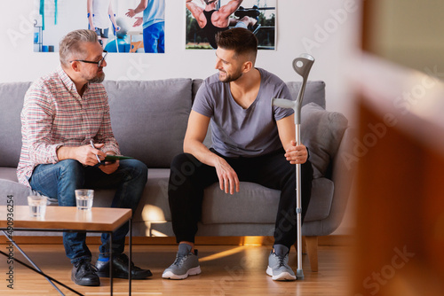 Fototapeta Naklejka Na Ścianę i Meble -  Young handicap man