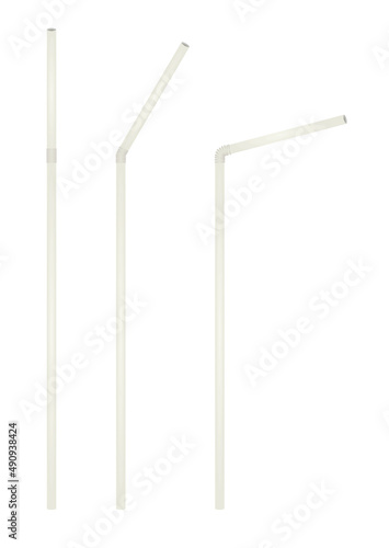 White blank straw. vector illustration © marijaobradovic