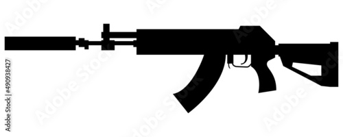銃　ライフル　ガンのシルエット素材　ベクター