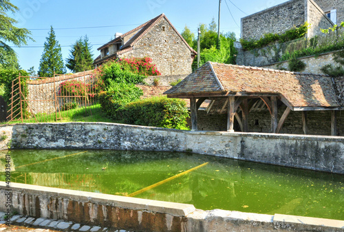 Jumeauville, France - april 3 2017 : picturesque village photo