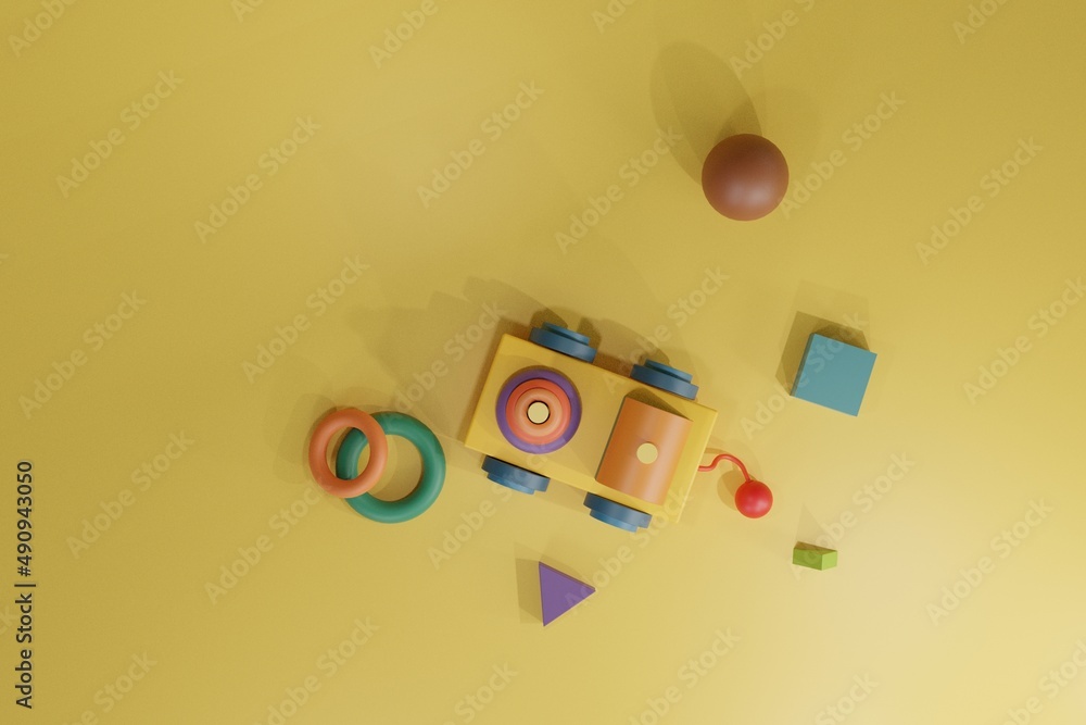 3D kids toy, toy car, square, 3D kids toy, toy car, square,