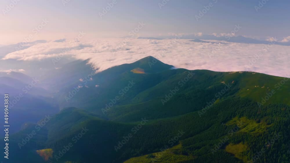 Sunrises and sunsets on Mount Gorgan are especially picturesque - bright colors of the sky and picturesque rocks, gentle fogs. video from a drone helicopter Sunrises and sunsets on Mount Gorgan are especially picturesque - bright colors of the sky and picturesque rocks, gentle fogs. video from a drone helicopter