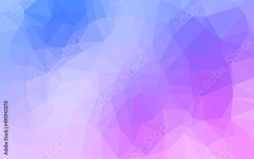 Light Pink, Blue vector blurry triangle texture.