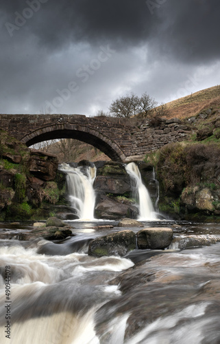 Obraz na plátně Three Shires Head is the point on Axe Edge Moor where Cheshire, Derbyshire and Staffordshire meet