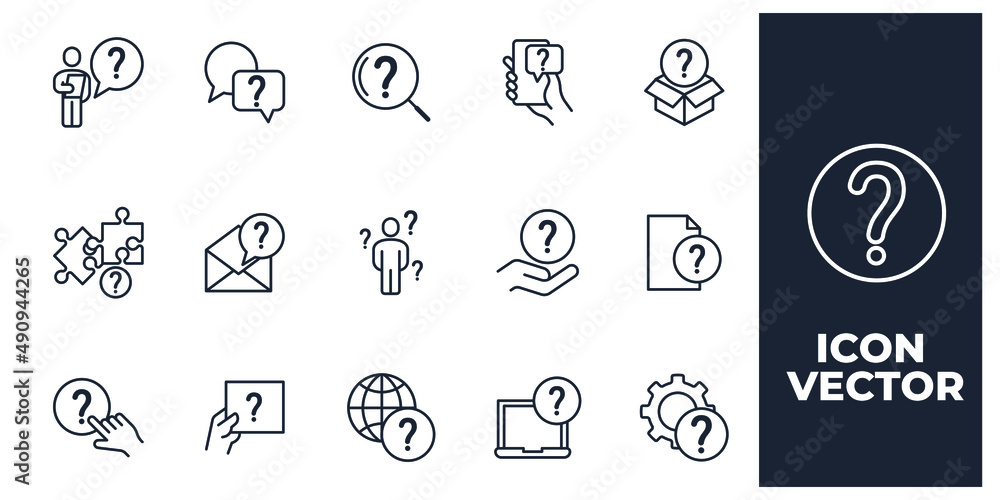 set of Question elements symbol template for graphic and web design collection logo vector illustration set of Question elements symbol template for graphic and web design collection logo vector illustration