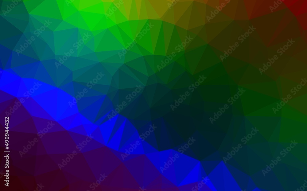 Dark Multicolor, Rainbow vector abstract mosaic pattern.