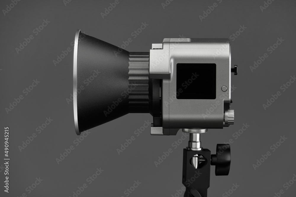 Close-up view of led lamps. Video light. Close-up view of led lamps. Video light.