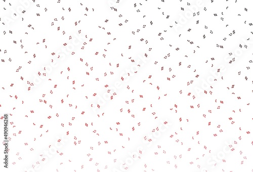 Light Red vector pattern with music elements.