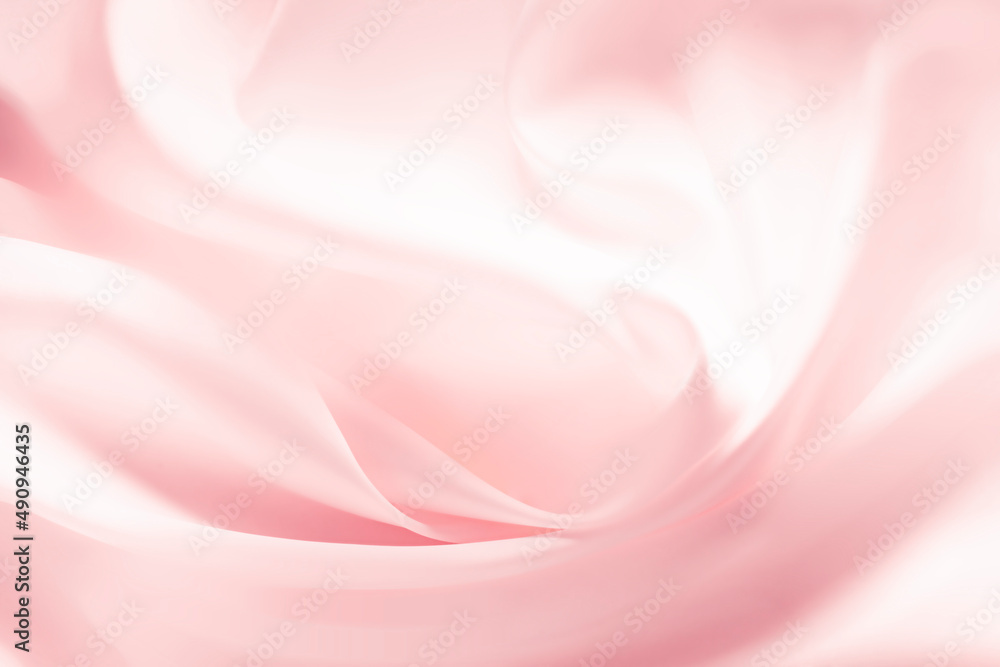 Cosmetic silky cream texture pink background - obrazy, fototapety, plakaty 