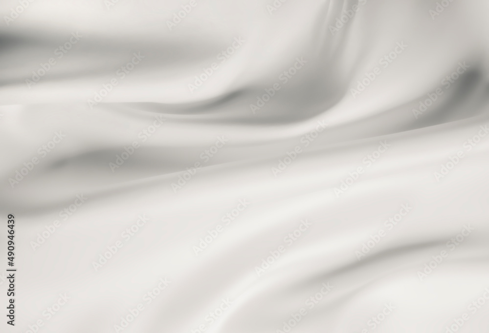 Cosmetic silky cream texture white background