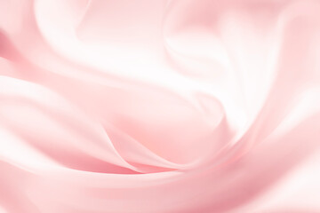 Cosmetic silky cream texture pink background