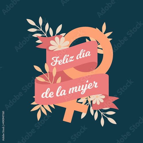 Feliz día de la mujer. Post para redes sociales.