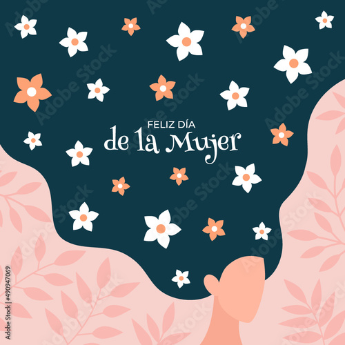 Feliz día de la mujer. Post para redes sociales.