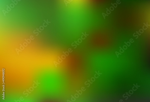 Light Green, Yellow vector bokeh and colorful pattern.