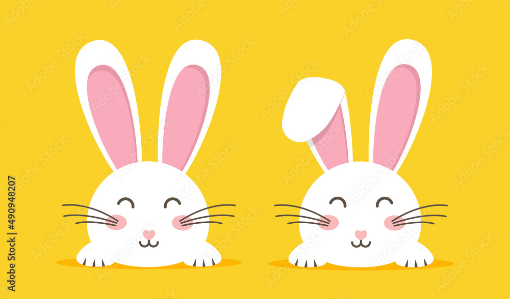Fototapeta premium Easter rabbit, easter Bunny. Vector illustration.