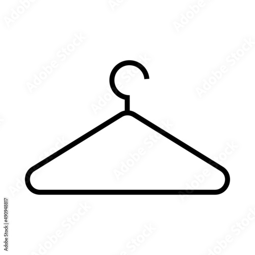 Clothes hanger icon. Cloakroom illustration symboll. Hook vector.