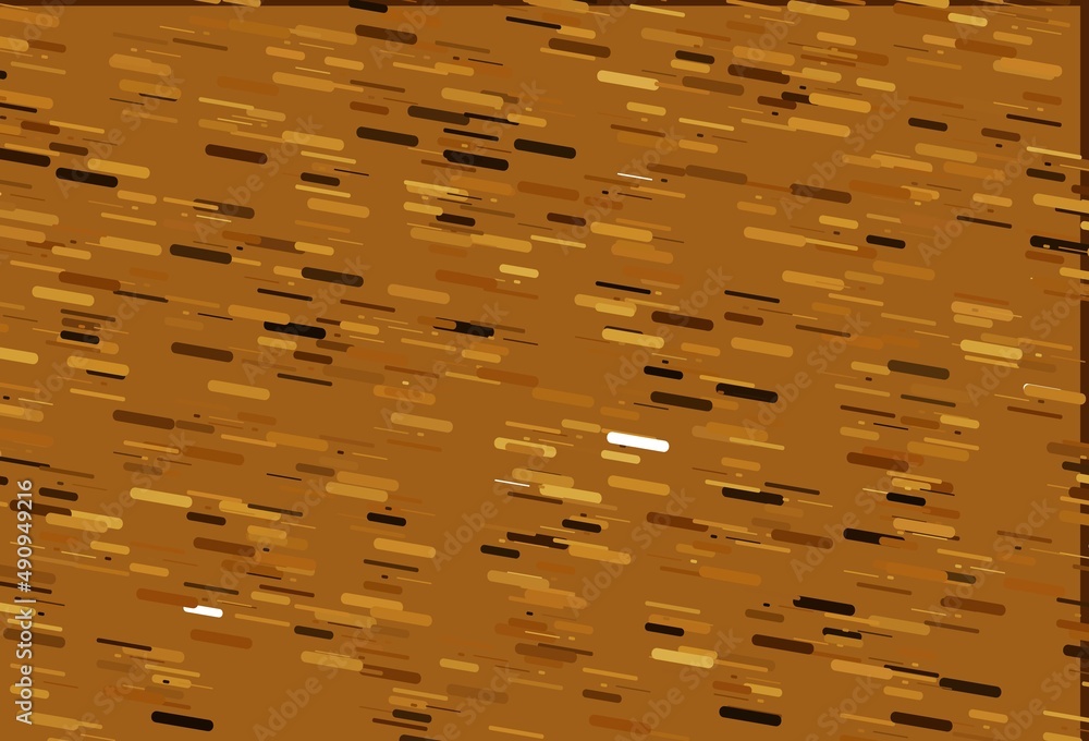 Light Yellow, Orange vector backdrop with long lines.