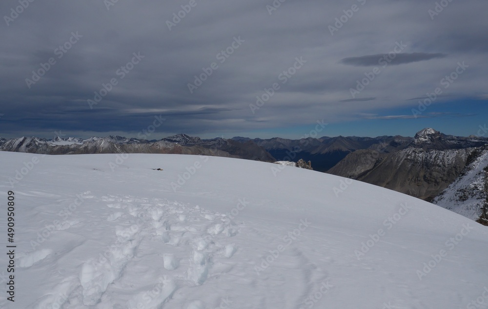 snowy summit at the summit of Mount Richardson 