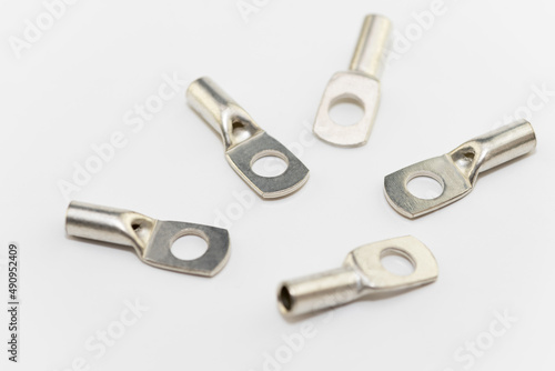 Crimp terminals for electrical wires, tools for electricians 