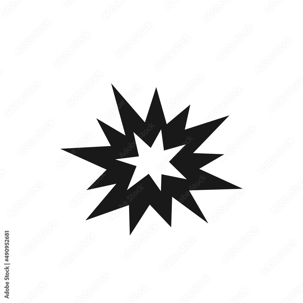 bang icon. flash and fire danger symbol. isolated vector image bang icon. flash and fire danger symbol. isolated vector image