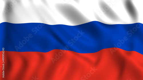 Russian flag in the wind