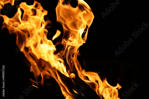 Fire black background