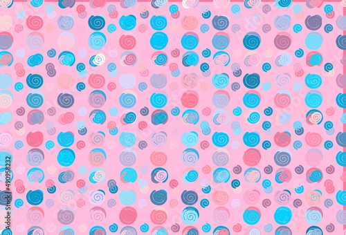 Light Blue, Red vector pattern with liquid shapes.