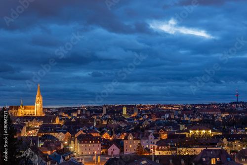 Regensburg panorama at night