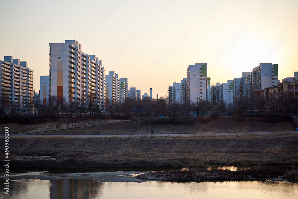 Anyangcheon Stream in Gyeonggi-do Province, South Korea.
Anyangcheon Stream in Gyeonggi-do Province, South Korea.