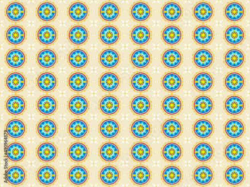 Pavimento con mattonelle formate da piastrelle di Azulejo photo