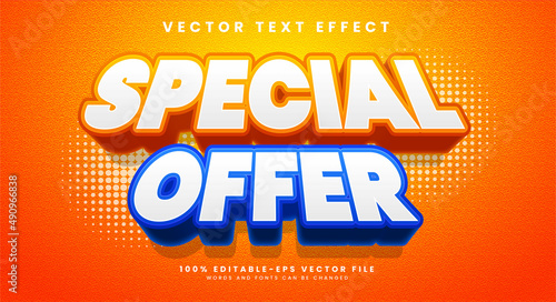 Special offer editable text style effect, suitable for promotion needs.