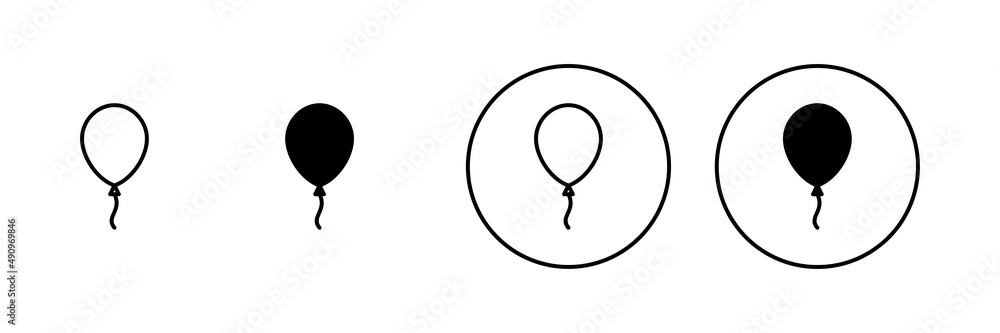 Balloon icons set. Party balloon sign and symbol Balloon icons set. Party balloon sign and symbol