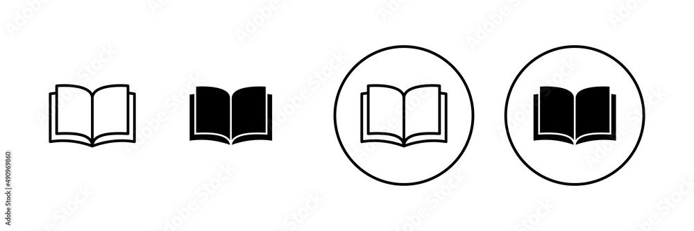 Book icons set. open book sign and symbol. ebook icon Book icons set. open book sign and symbol. ebook icon