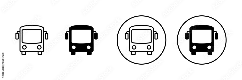 Bus icons set. bus sign and symbol Bus icons set. bus sign and symbol