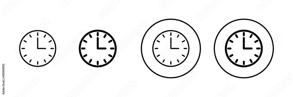 Clock icons set. Time sign and symbol. watch icon Clock icons set. Time sign and symbol. watch icon