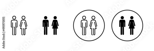 Man and woman icons set. male and female sign and symbol. Girls and boys